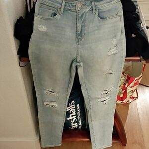 Levi's Light Blue Distressed Skinny Jeans